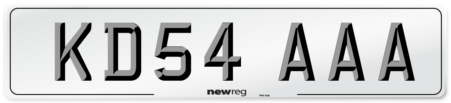 KD54 AAA Number Plate from New Reg